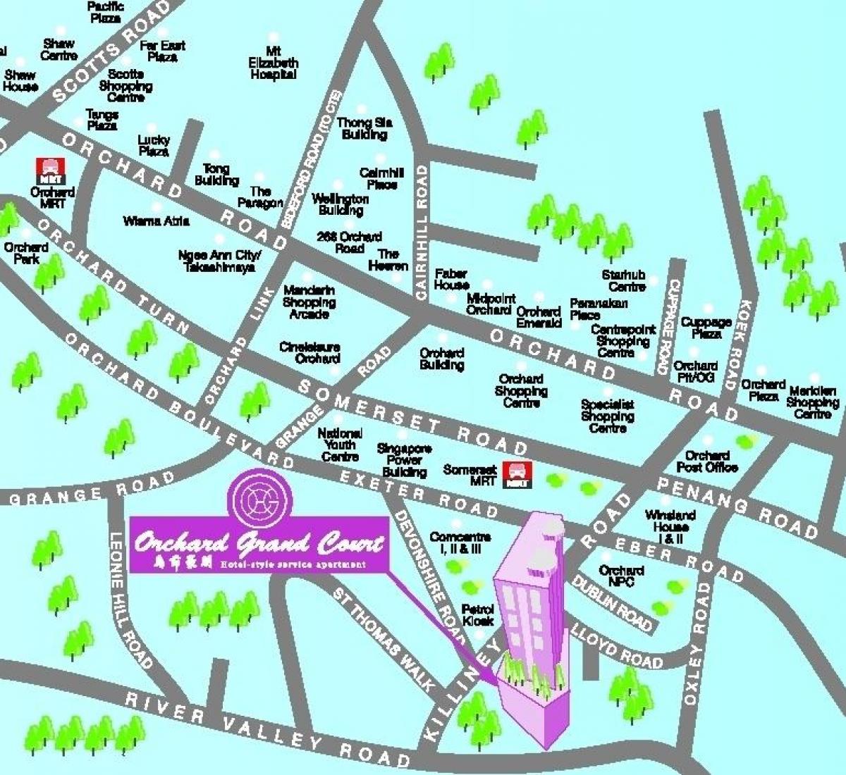 орчард роад Сингапур карта