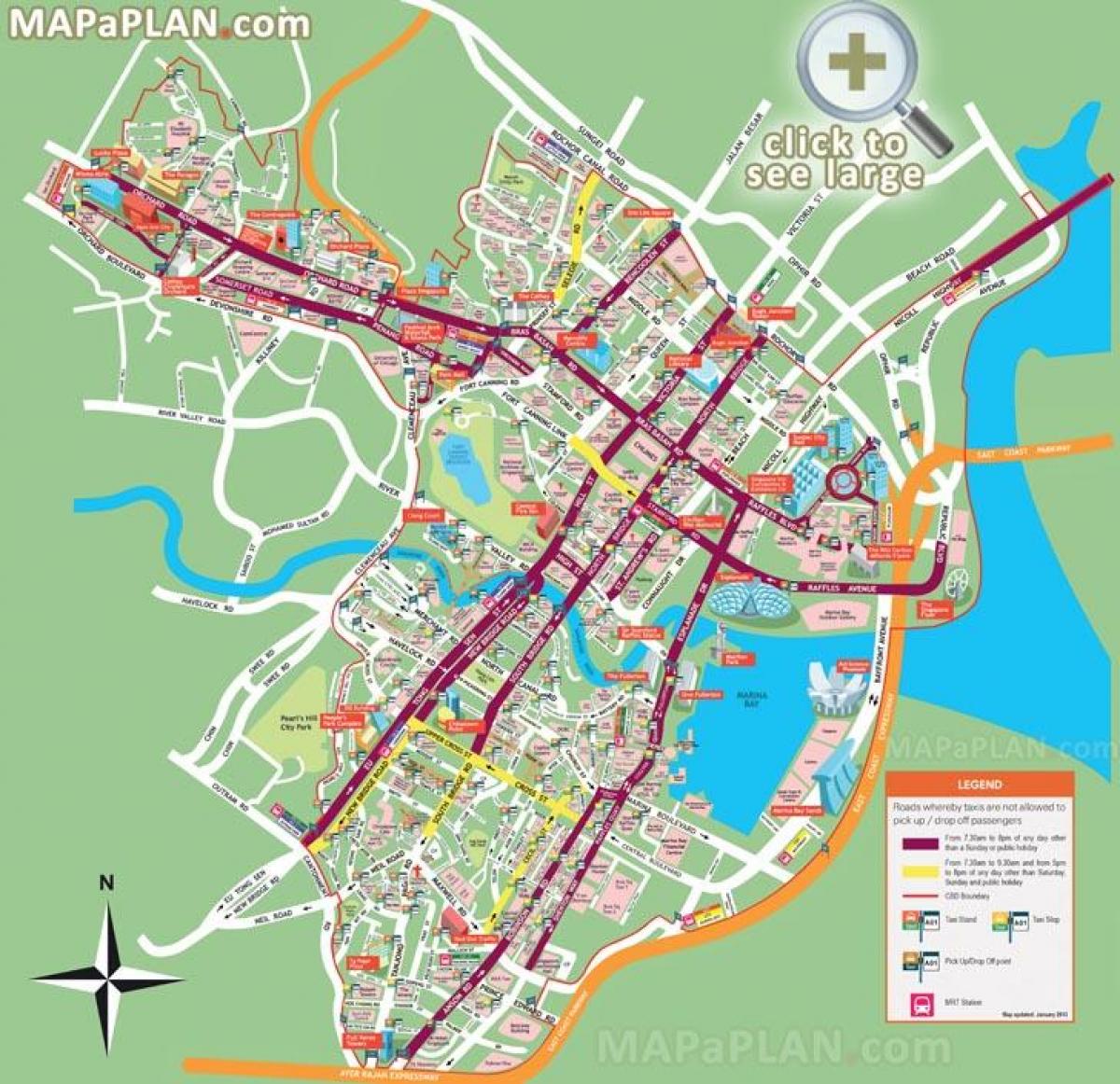 мапа града Сингапур