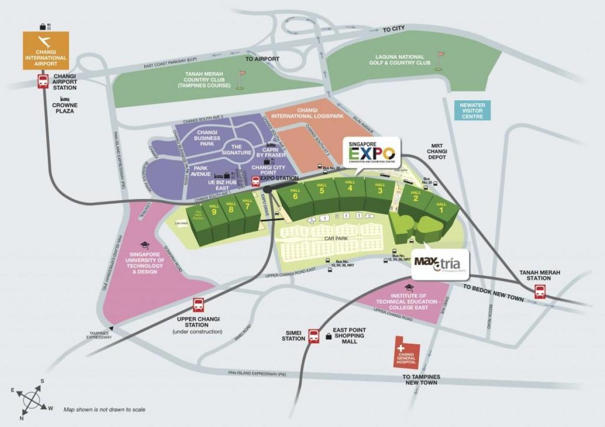 мапа Сингапура Експо