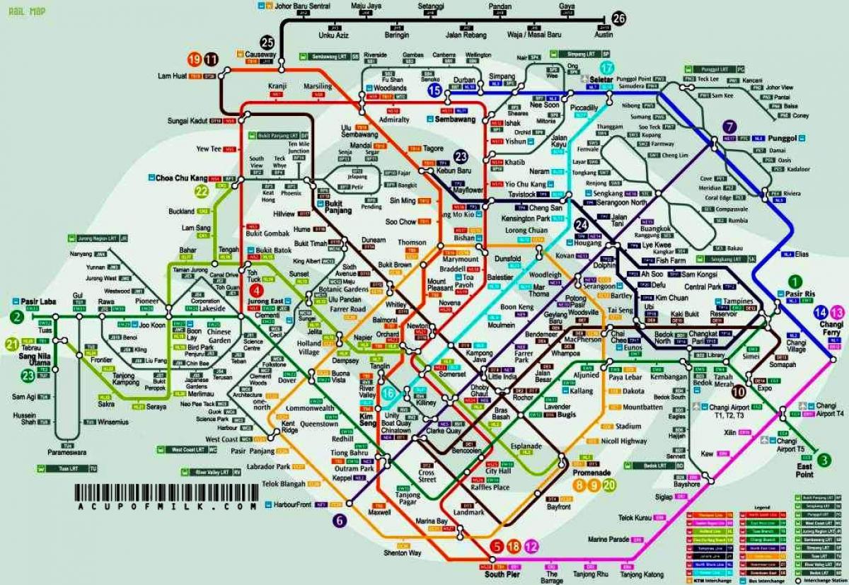 Сингапур железничка станица мапи