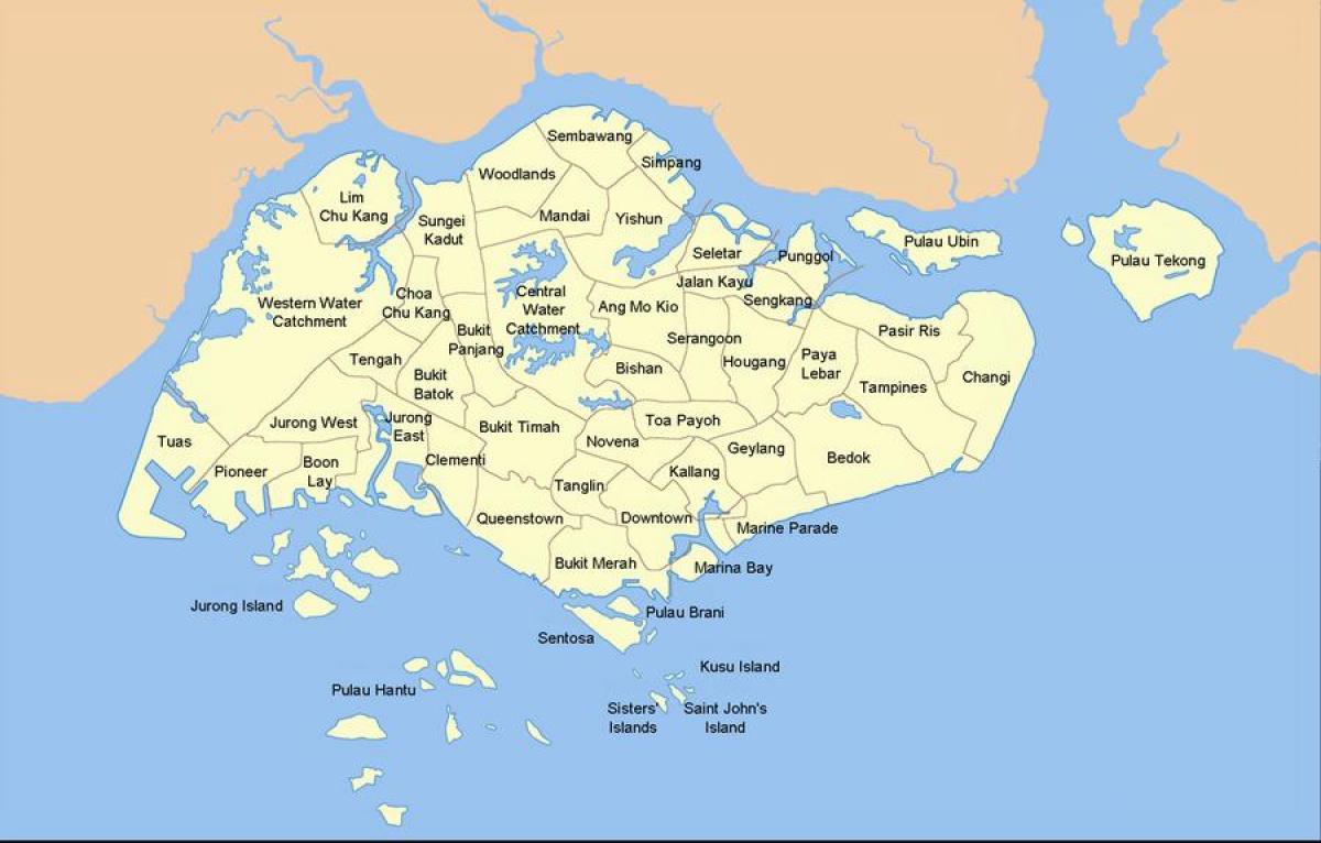 мапа Сингапура земљи