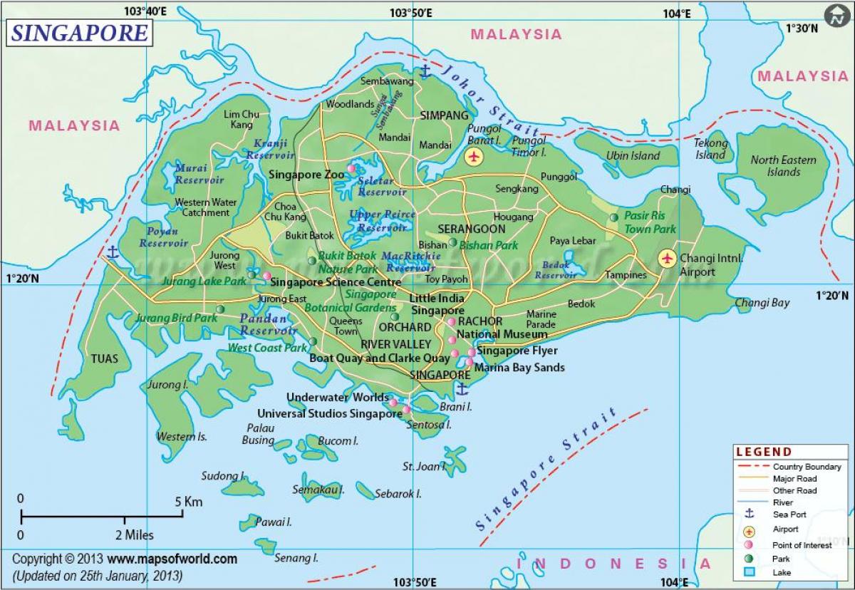 Локација Сингапура на мапи