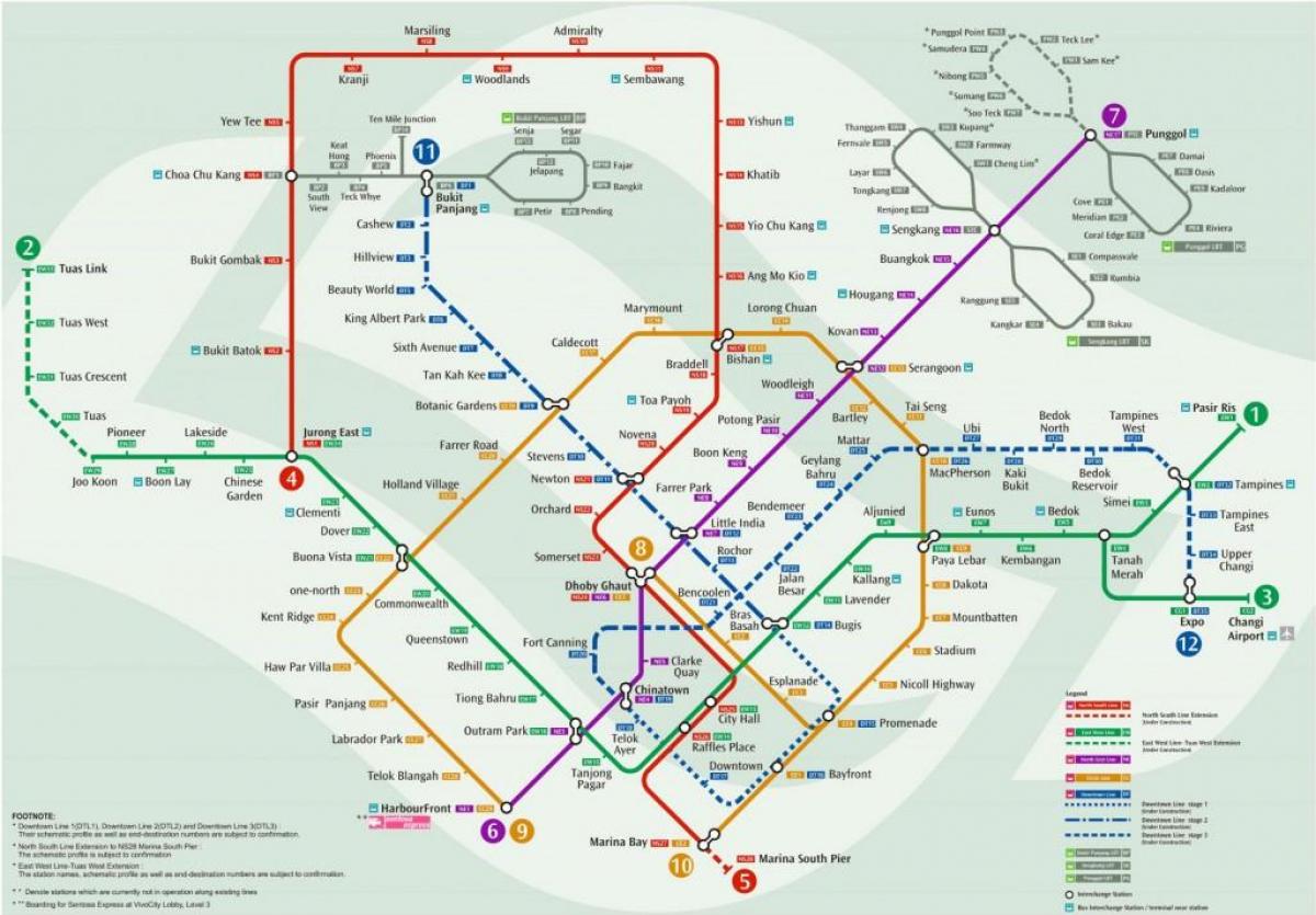 мапа Сингапура Железнички
