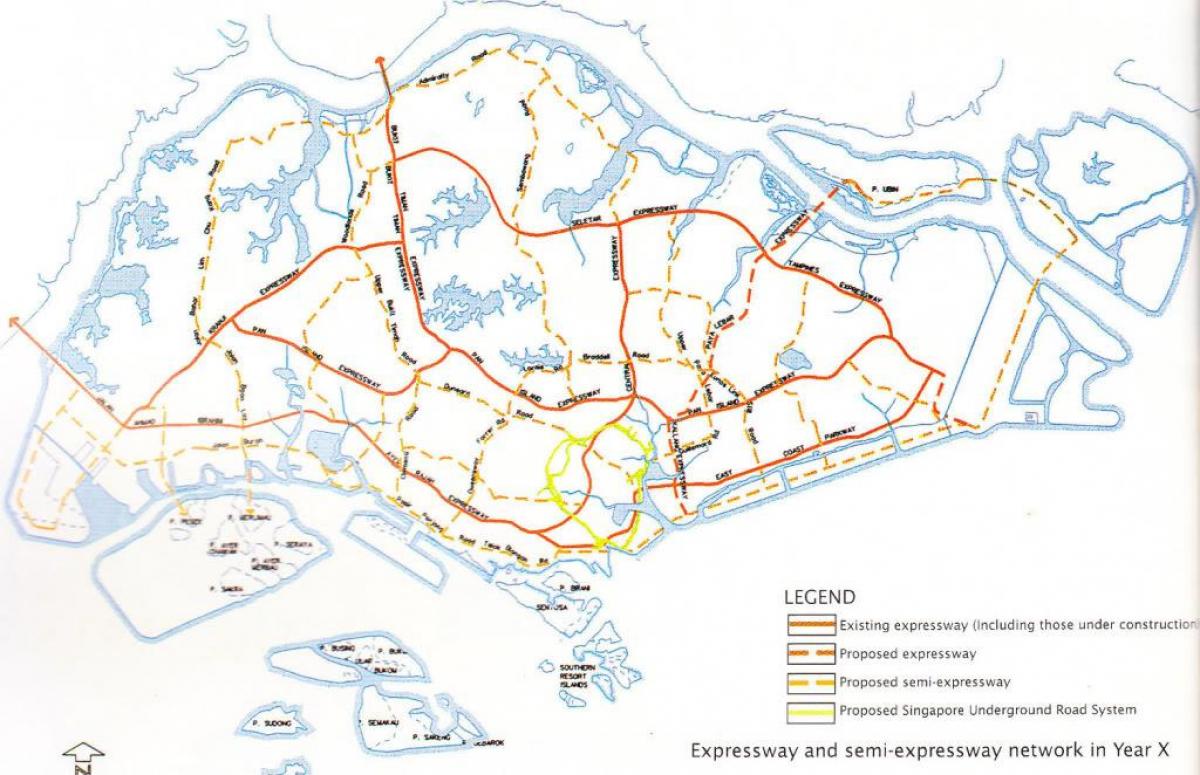 Сингапур на мапи хайвей