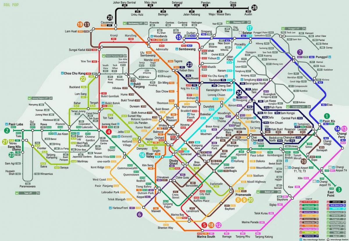 лрт мапа Сингапура