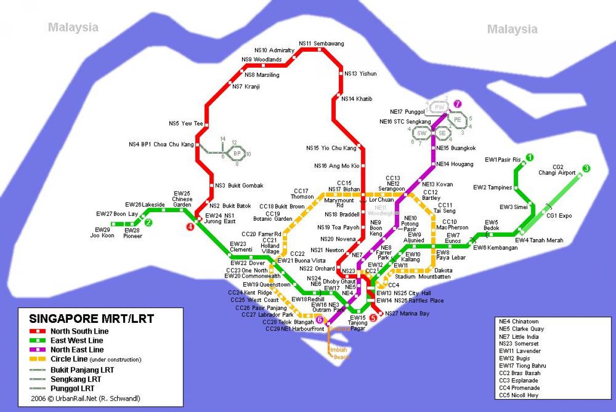 СИУ пут на мапи Сингапура