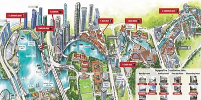 Мапа Сингапура Ривер Цруисе
