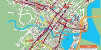 Карта улица Сингапура