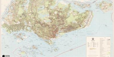 Топографска мапа Сингапура