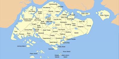 Мапа Сингапура земљи