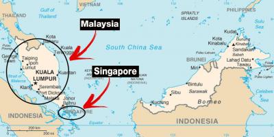 Сингапур карта света