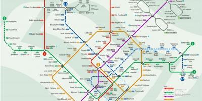 Станице метроа на мапи Сингапура