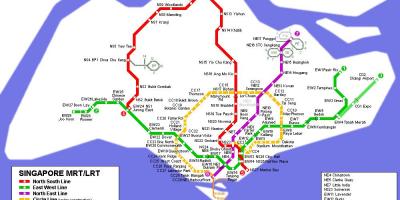 Метро станица Сингапура на мапи